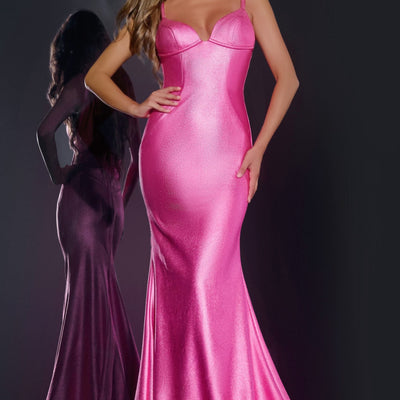 Satin Sleeveless Mermaid Dress by Jovani 43443