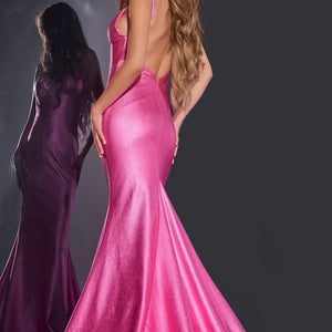 Satin Sleeveless Mermaid Dress by Jovani 43443