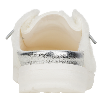 Wendy Slip Fuzzy Bridal - White/Silver