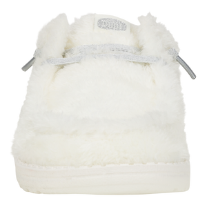Wendy Slip Fuzzy Bridal - White/Silver