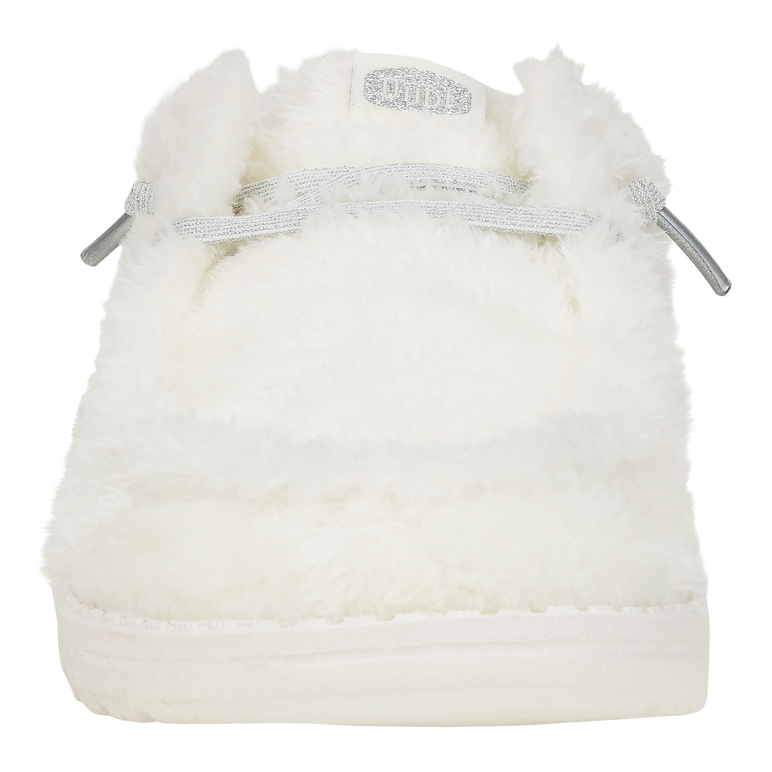 Wendy Slip Fuzzy Bridal - White/Silver