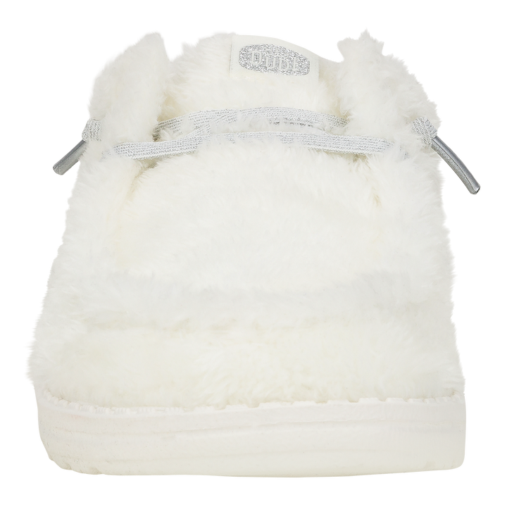 Wendy Slip Fuzzy Bridal - White/Silver