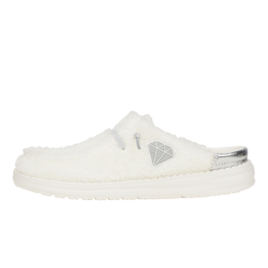 Wendy Slip Fuzzy Bridal - White/Silver