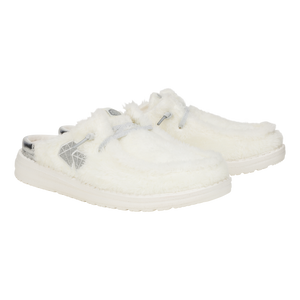 Wendy Slip Fuzzy Bridal - White/Silver