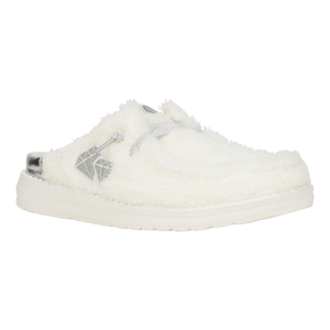 Wendy Slip Fuzzy Bridal - White/Silver