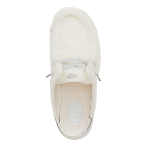 Wendy Slip Fuzzy Bridal - White/Silver