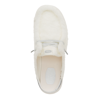 Wendy Slip Fuzzy Bridal - White/Silver