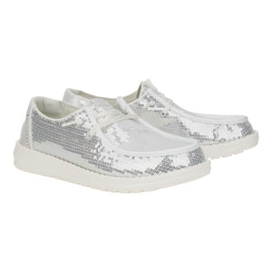 Wendy Disco Sequin - SIlver/White