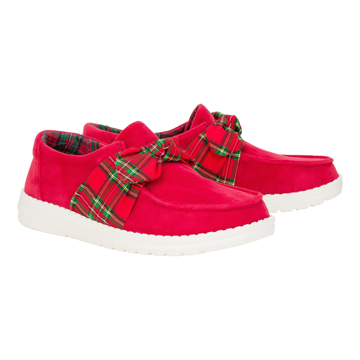 Wendy Bow Tartan Plaid - Plaid/Red