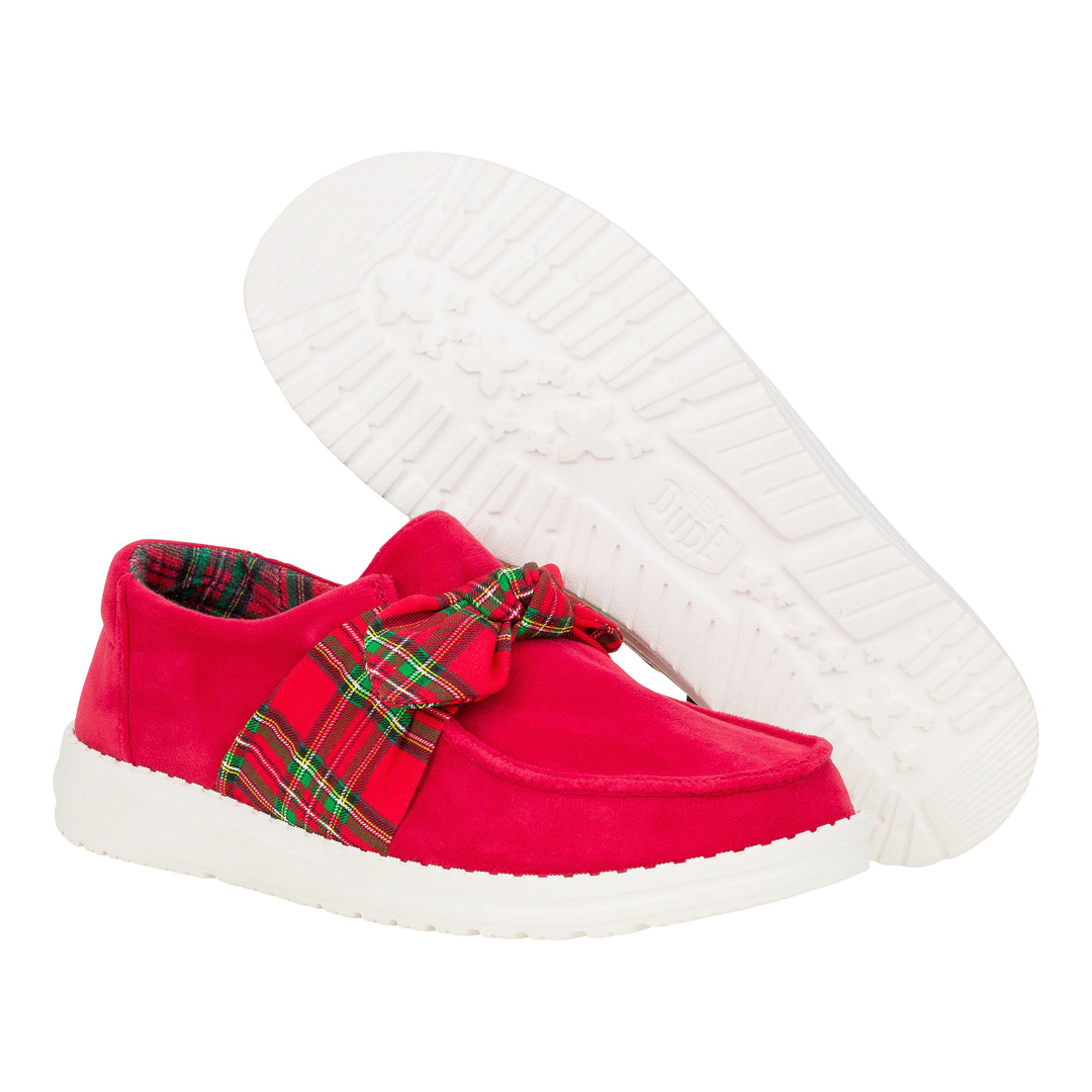 Wendy Bow Tartan Plaid - Plaid/Red