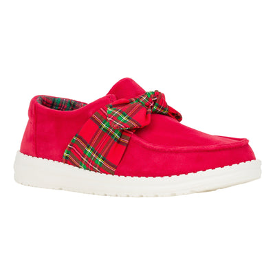 Wendy Bow Tartan Plaid - Plaid/Red
