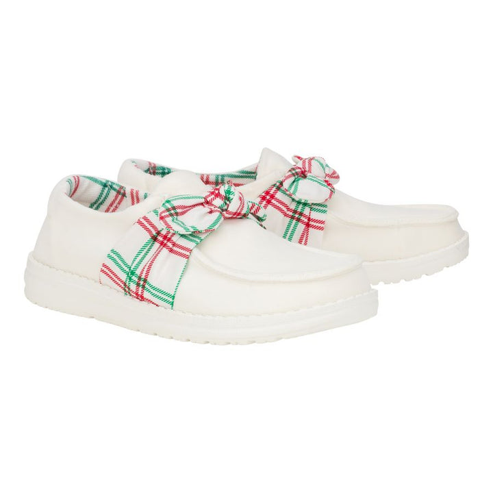 Wendy Bow Tartan Plaid - Plaid/White