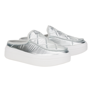 Austin Lift Metallic Puffer - Silver/White