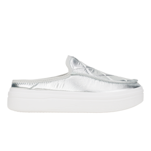 Austin Lift Metallic Puffer - Silver/White