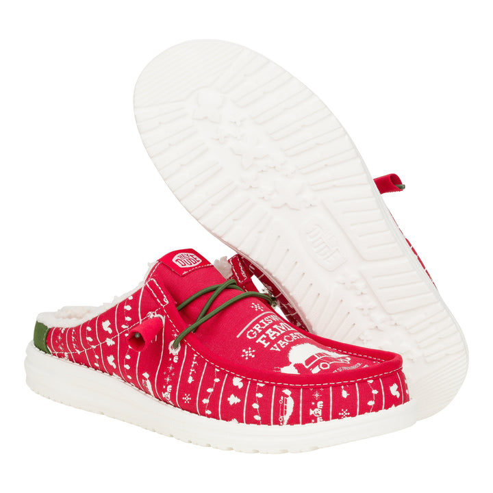 Wally Slip Christmas Vacation - Christmas Red/Green