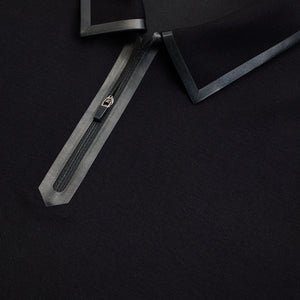 Black Zipper Polo T-Shirt