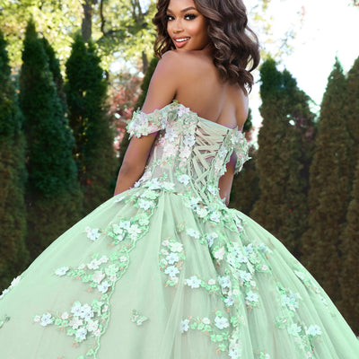 Jovani 43811 Sweet 16 Quinceanera Dress Long Floral Applique Ball Gown