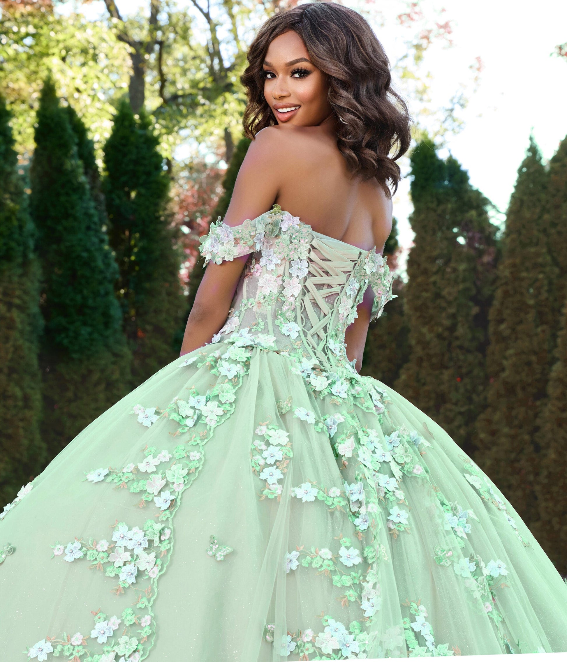 Jovani 43811 Sweet 16 Quinceanera Dress Long Floral Applique Ball Gown