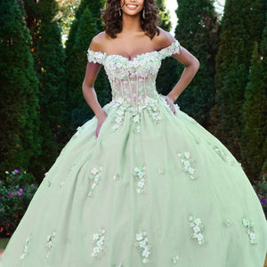 Jovani 43811 Sweet 16 Quinceanera Dress Long Floral Applique Ball Gown