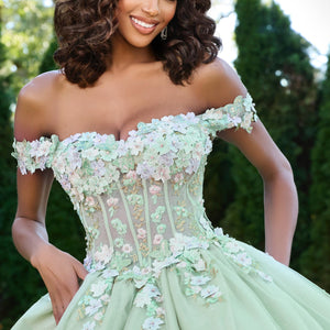 Jovani 43811 Sweet 16 Quinceanera Dress Long Floral Applique Ball Gown