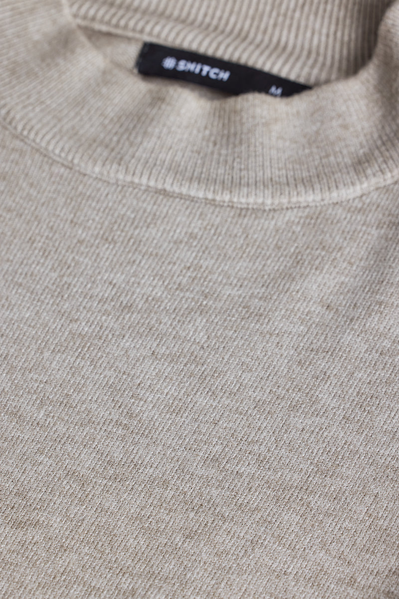 Grey Knitted Sweatshirt