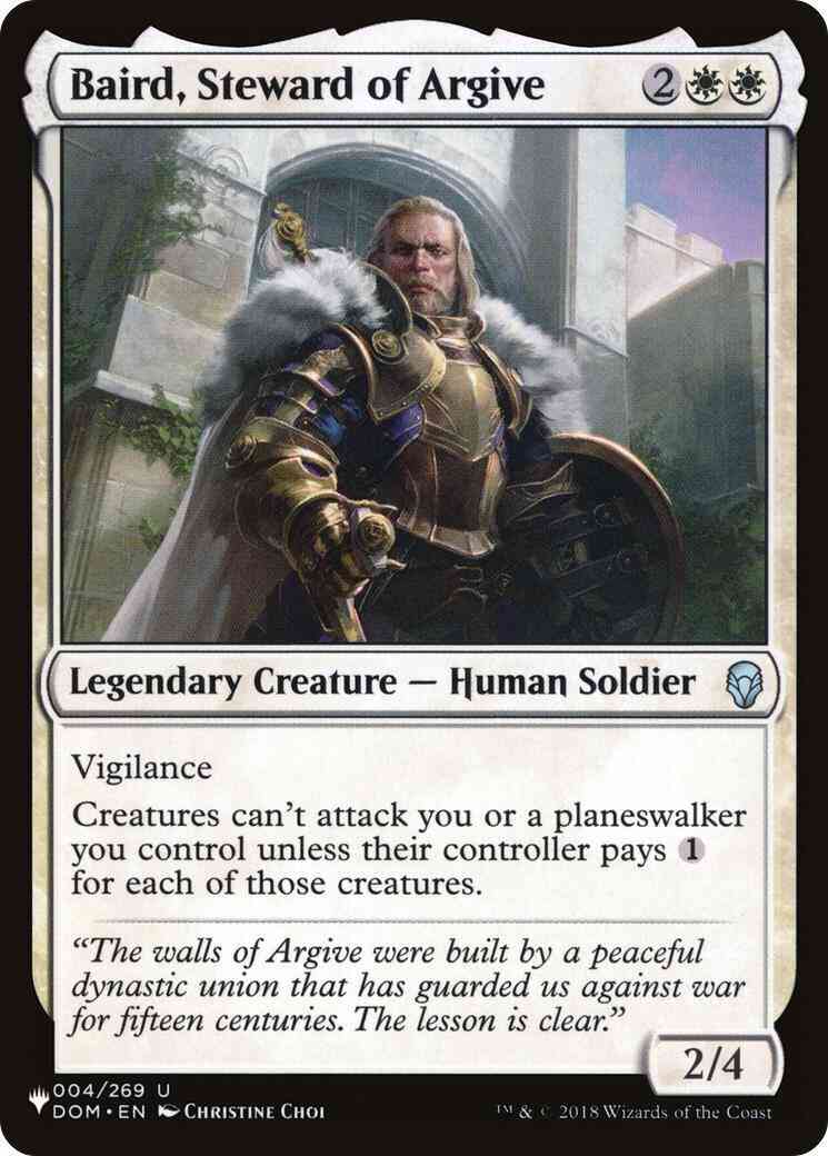 Baird, Steward of Argive [DOM-4] [The List] [Non-Foil]