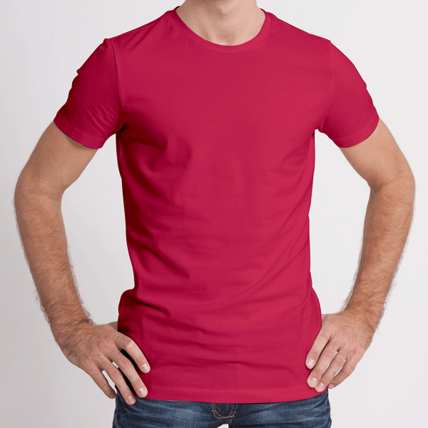 Combo of Half Sleeves 180 GSM T-Shirts for Men Cotton (Red and Black)