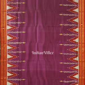 Purple Phoda Kumbha Odisha Handloom Khandua Silk Saree