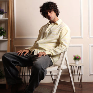 STRIPE PLAIN CERISE SHIRT