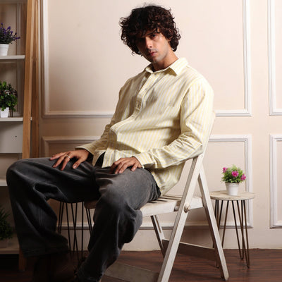 STRIPE PLAIN CERISE SHIRT