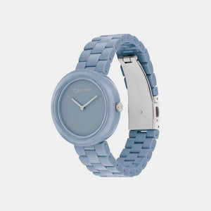 Ck Pure Women Quartz Blue Dial Analog Stainless Steel Watch 25100074