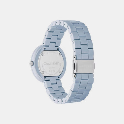 Ck Pure Women Quartz Blue Dial Analog Stainless Steel Watch 25100074