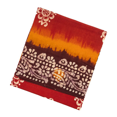 Red  Sungudi  Cotton Saree With Floral Motifs