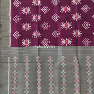 Jazzberry Jam Odisha Ikat Contemporary Silk Saree