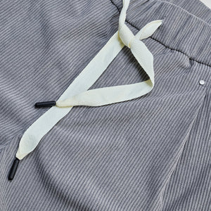 Light Grey Corduroy Relaxed Fit Trousers