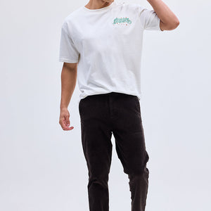 Dark Brown Corduroy Slim Fit Trousers