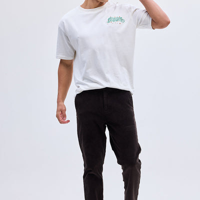 Dark Brown Corduroy Slim Fit Trousers