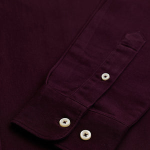 Burgundy Solid Twill Shirt