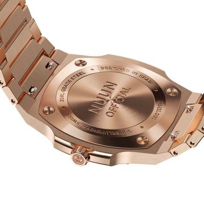 Nuun Official MS Rosegold Men Analogue Watch Green Dial With Gold Marker - MS Rosegold 38mm