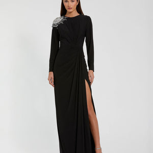 Mac Duggal 44136 Fitted Long Sleeve Formal Evening Dress