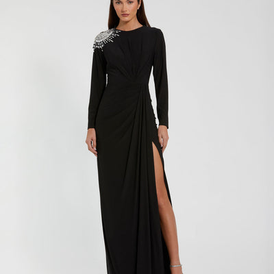 Mac Duggal 44136 Fitted Long Sleeve Formal Evening Dress