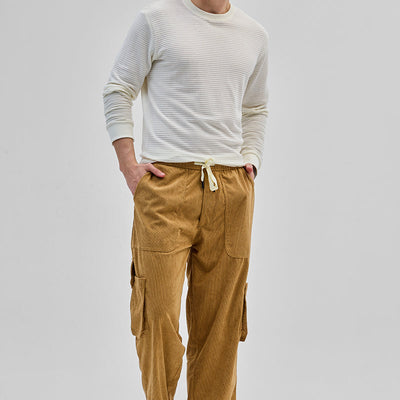 Light Brown Baggy Fit Cargo Pants