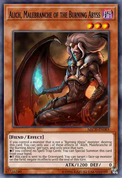 Alich, Malebranche of the Burning Abyss - NECH-EN083 - Rare - 1st Edition