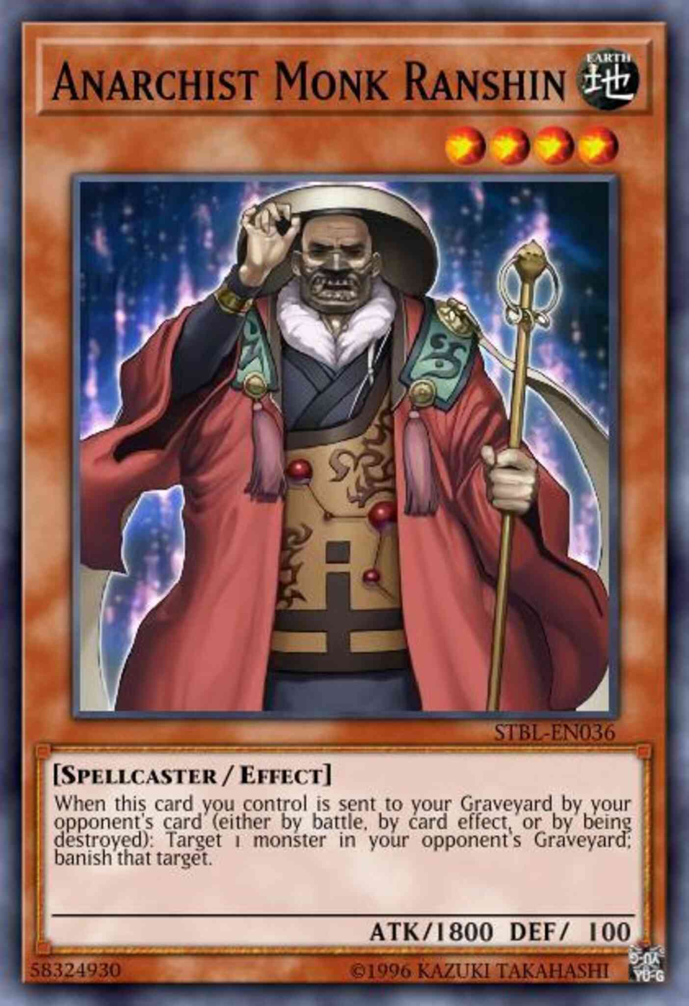 Anarchist Monk Ranshin - BP02-EN092 - Mosaic Rare - 1st Edition
