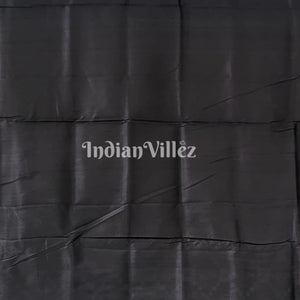 Black Red Pasapali Border Designer Contemporary Silk Saree