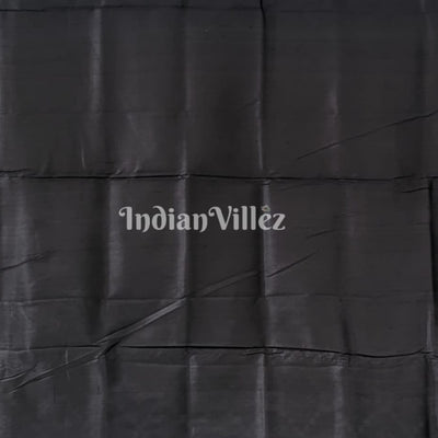 Black Red Pasapali Border Designer Contemporary Silk Saree