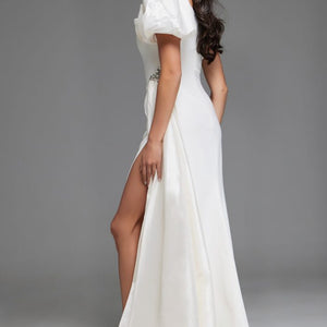 Jovani 44299 Long High Slit Wedding Dress