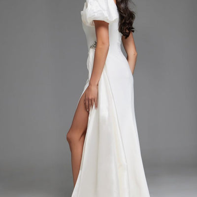 Jovani 44299 Long High Slit Wedding Dress