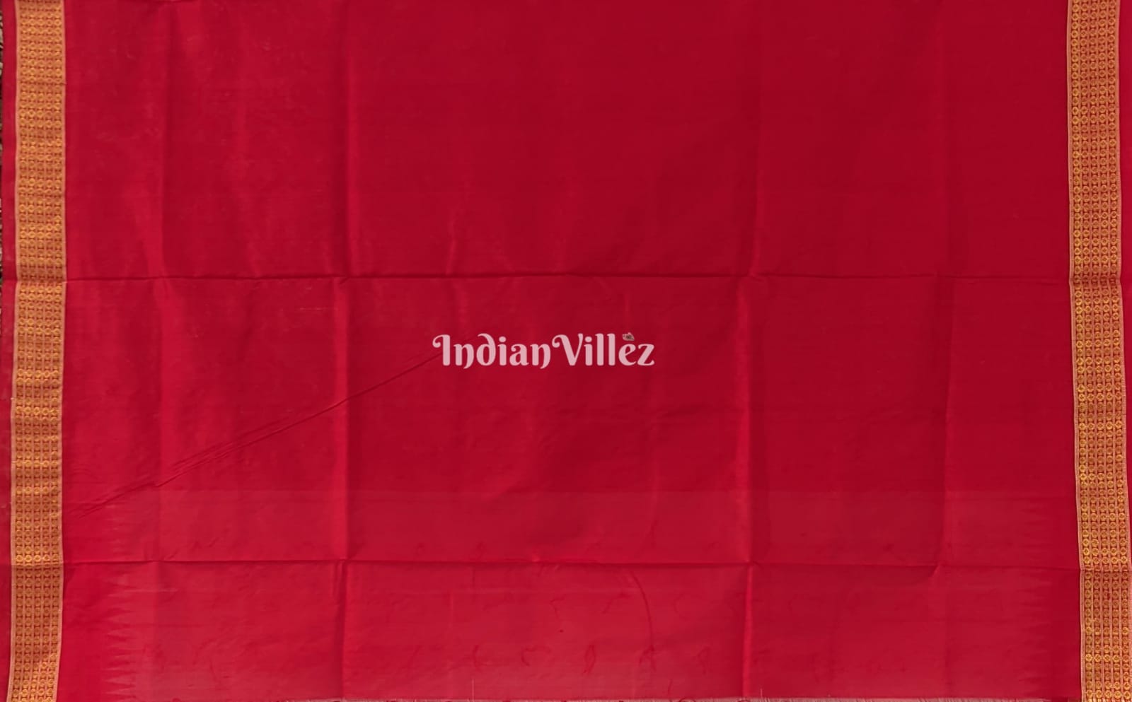 White Red Bomkai Sambalpuri Ikat Tissue Saree