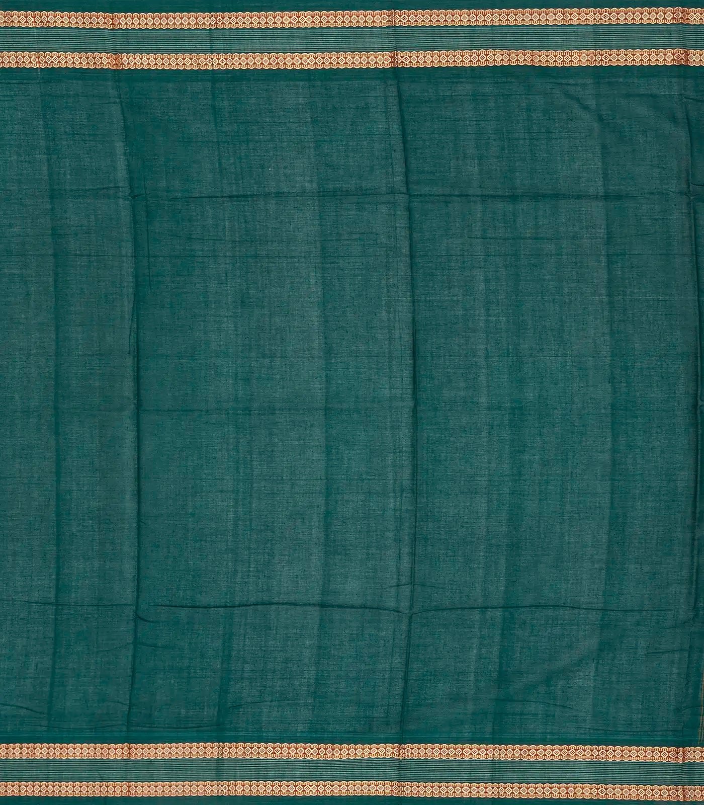 Beige Handwoven Orissa Cotton Saree With Floral Motif Buttas